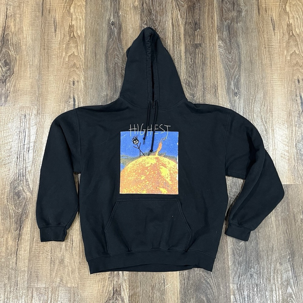Travis Scott Cactus Jack Highest In The Room Hoodie Sun Black Size L Turn it Up